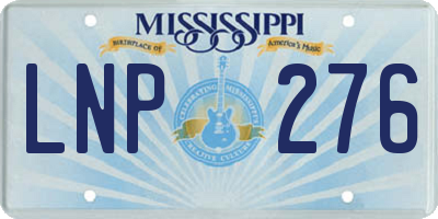 MS license plate LNP276
