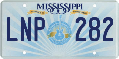 MS license plate LNP282