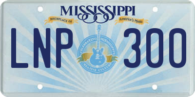 MS license plate LNP300
