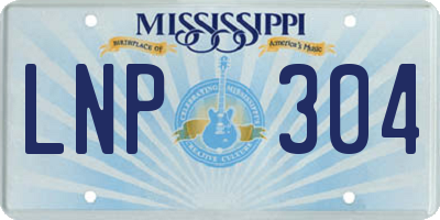 MS license plate LNP304