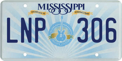 MS license plate LNP306