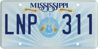 MS license plate LNP311