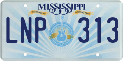 MS license plate LNP313