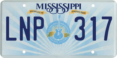 MS license plate LNP317