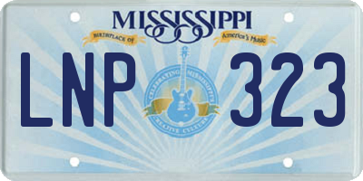 MS license plate LNP323