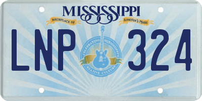MS license plate LNP324