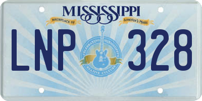 MS license plate LNP328