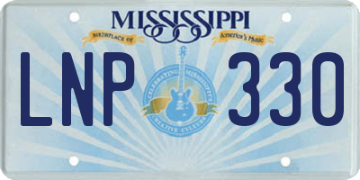 MS license plate LNP330