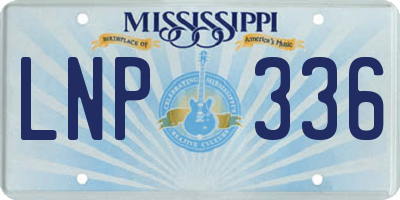 MS license plate LNP336