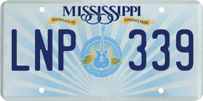 MS license plate LNP339