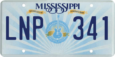 MS license plate LNP341