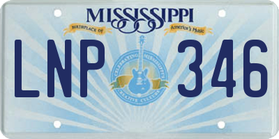MS license plate LNP346