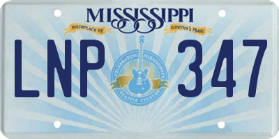 MS license plate LNP347