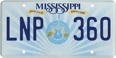 MS license plate LNP360