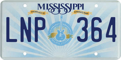 MS license plate LNP364
