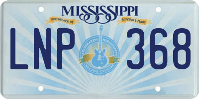 MS license plate LNP368