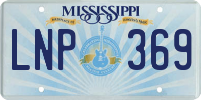 MS license plate LNP369