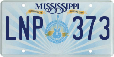 MS license plate LNP373