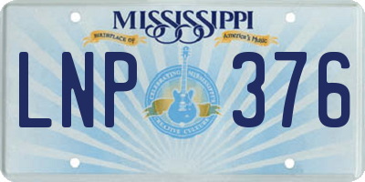 MS license plate LNP376