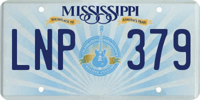 MS license plate LNP379