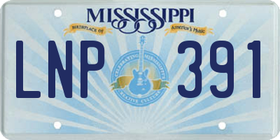 MS license plate LNP391