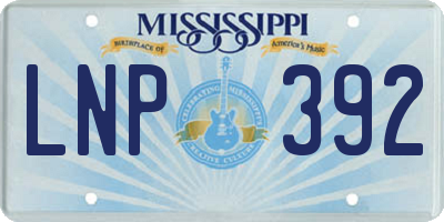MS license plate LNP392