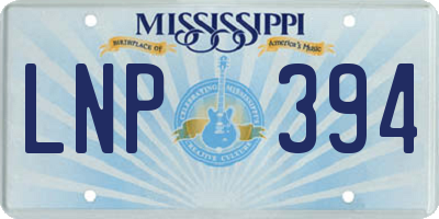 MS license plate LNP394