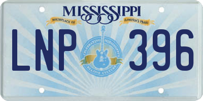 MS license plate LNP396