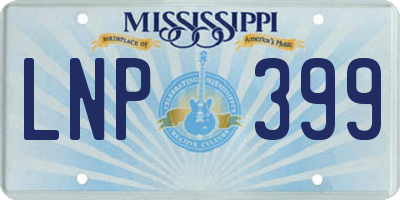 MS license plate LNP399