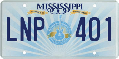 MS license plate LNP401