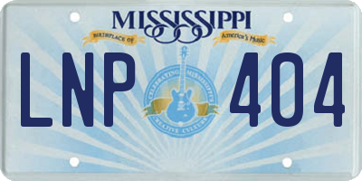 MS license plate LNP404