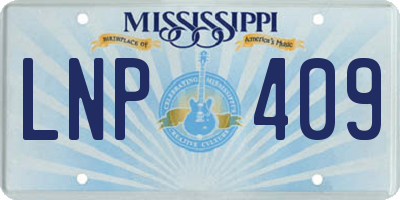 MS license plate LNP409