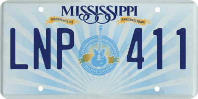 MS license plate LNP411