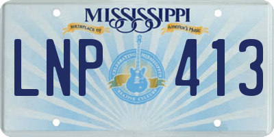 MS license plate LNP413