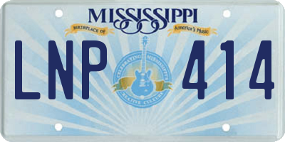 MS license plate LNP414