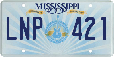 MS license plate LNP421