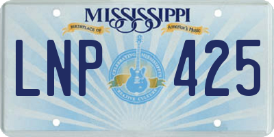 MS license plate LNP425