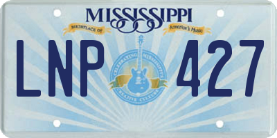 MS license plate LNP427