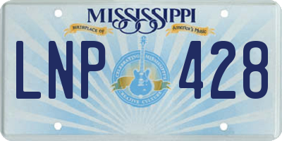 MS license plate LNP428