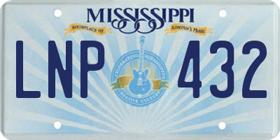MS license plate LNP432