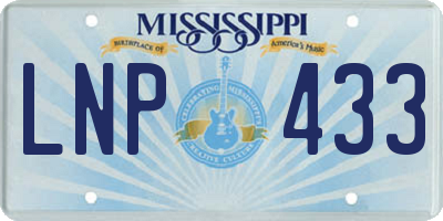 MS license plate LNP433