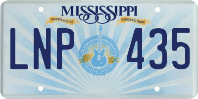 MS license plate LNP435