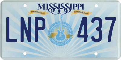 MS license plate LNP437