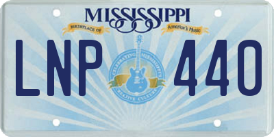 MS license plate LNP440