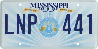 MS license plate LNP441