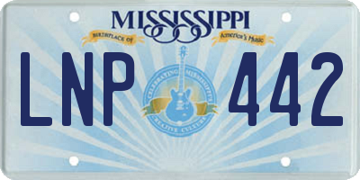 MS license plate LNP442