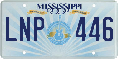 MS license plate LNP446