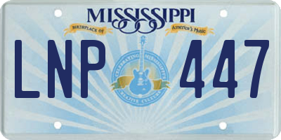 MS license plate LNP447