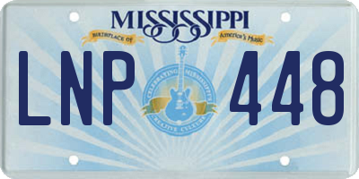 MS license plate LNP448