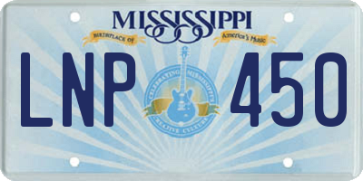 MS license plate LNP450